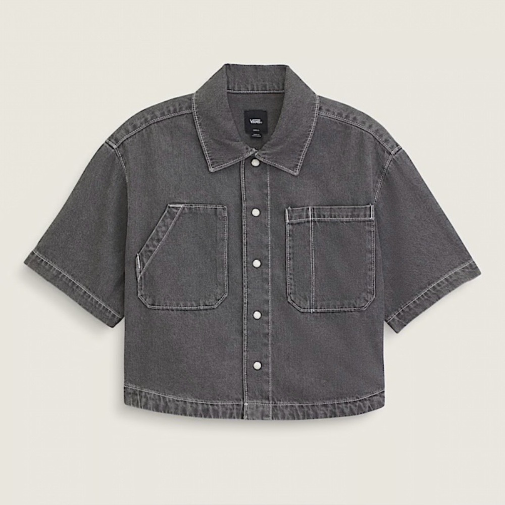 Vans Gray Denim Jacket/Shirt NWT